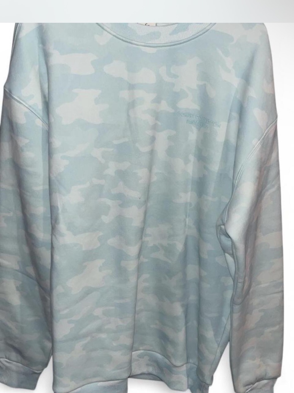 Comfrt mint camo crewneck